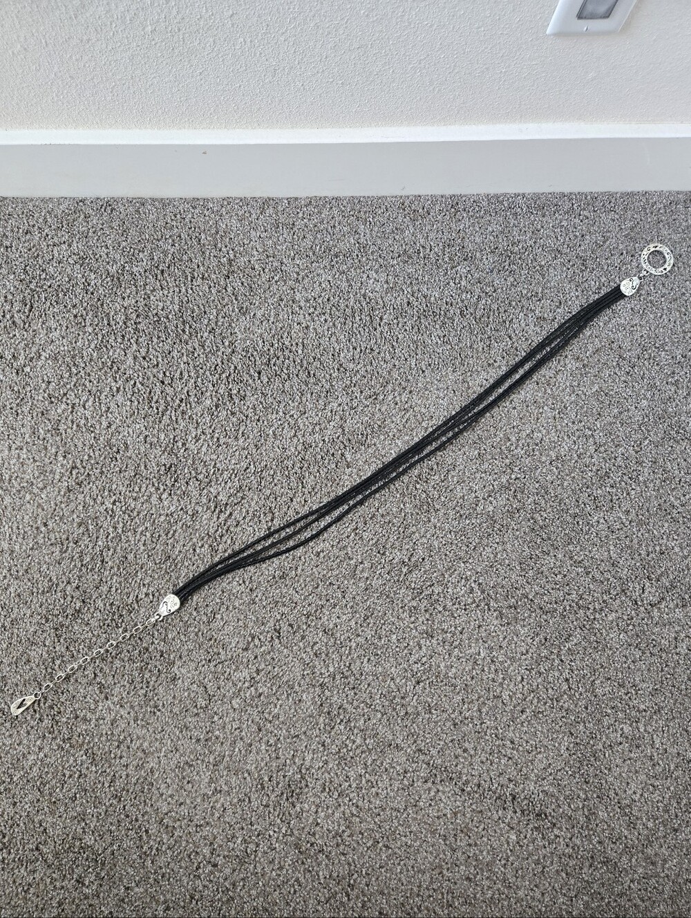 Brighton Black Braided Leather Belt Women's Large Black & Silver Hook Closure - Picture 9 of 11